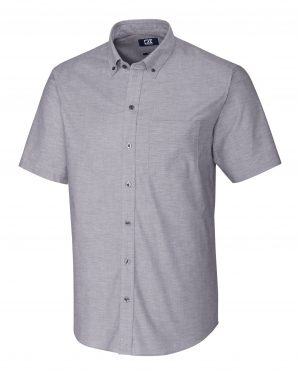 Cutter & Buck Stretch Oxford Mens Big and Tall Short Sleeve Dress Shirt - Image 2