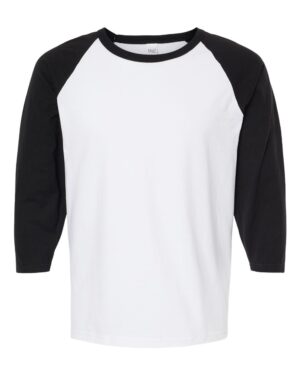M&O Raglan Three-Quarter Sleeve Baseball T-Shirt - Image 4