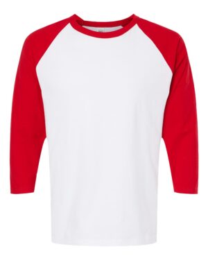 M&O Raglan Three-Quarter Sleeve Baseball T-Shirt - Image 2