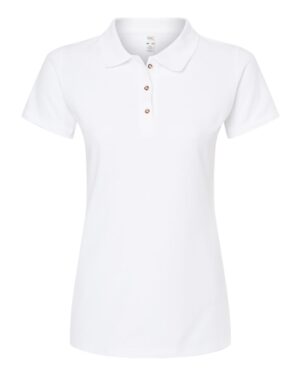 M&O Women's Ringspun Polo - Image 2