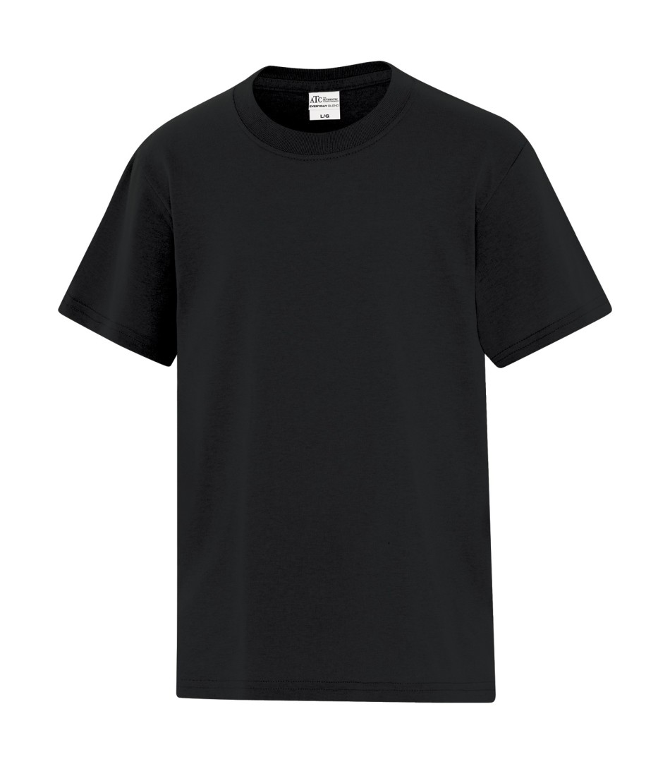 ATC™ Everyday Cotton Blend Youth Tee - Black