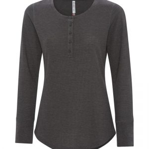 Atc™ Esactive® Vintage Thermal Long Sleeve Ladies' Henley.