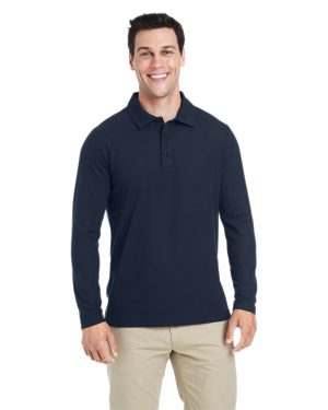Core 365 Men's Fusion ChromaSoft™ Long-Sleeve Pique Polo - Image 2