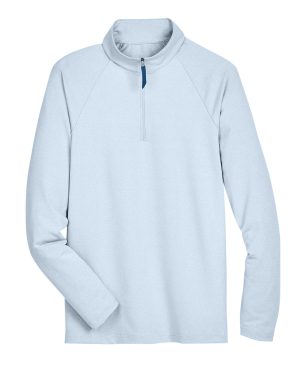 Devon & Jones CrownLux Performance™ Men's Clubhouse Micro-Stripe Quarter-Zip - Image 4