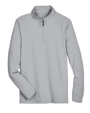 Devon & Jones CrownLux Performance™ Men's Clubhouse Micro-Stripe Quarter-Zip - Image 2