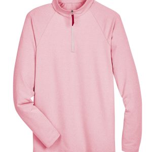 Devon & Jones CrownLux Performance™ Men's Clubhouse Micro-Stripe Quarter-Zip