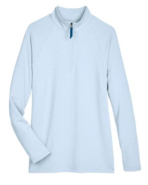 Devon & Jones CrownLux Performance™ Ladies' Clubhouse Micro-Stripe Quarter-Zip - Image 4