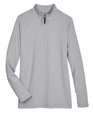 Devon & Jones CrownLux Performance™ Ladies' Clubhouse Micro-Stripe Quarter-Zip - Image 3