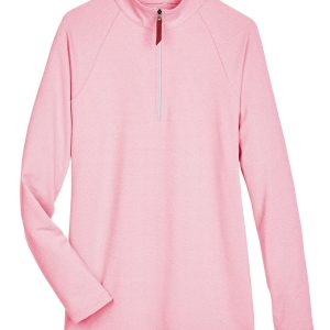 Devon & Jones CrownLux Performance™ Ladies' Clubhouse Micro-Stripe Quarter-Zip