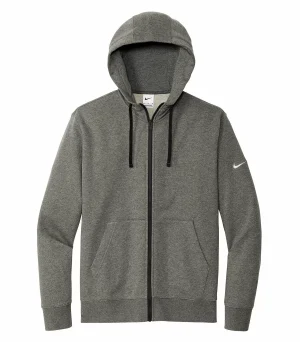 Nike Club Fleece Sleeve Swoosh Full Zip Hoodie - Image 3