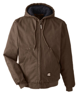 Berne Men's Highland Washed Cotton Duck Hooded Jacket - Image 2