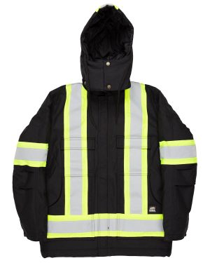 Berne Men's Tall Safety Striped Arctic Insulated Chore Coat - Image 2
