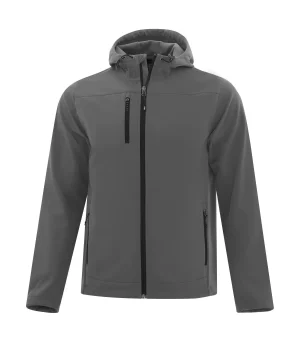 Coal Harbour® Everyday Hooded Water Repellent Stretch Soft Shell Jacket - Image 2