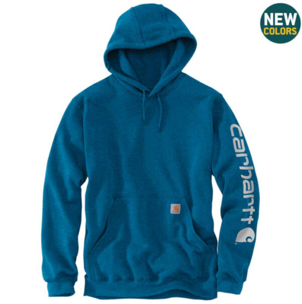 Carhartt Men's Midweight Hooded Logo Sweatshirt - Image 7