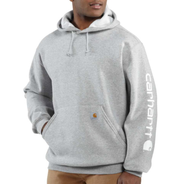 Carhartt Men's Midweight Hooded Logo Sweatshirt - Image 8