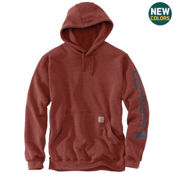 Carhartt Men's Midweight Hooded Logo Sweatshirt - Image 9