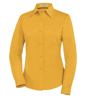 Coal Harbour® Easy Care Blend Long Sleeve Woven Ladies' Shirt - Image 2