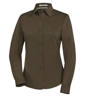 Coal Harbour® Easy Care Blend Long Sleeve Woven Ladies' Shirt - Image 4