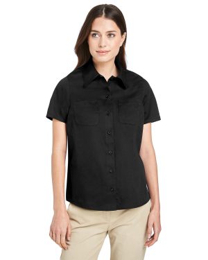 Harriton Ladies' Advantage IL Short-Sleeve Work Shirt - Image 2