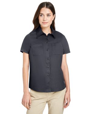 Harriton Ladies' Advantage IL Short-Sleeve Work Shirt - Image 3