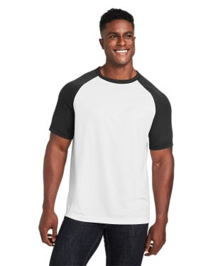 Team 365 Unisex Zone Colorblock Raglan T-Shirt - Image 3