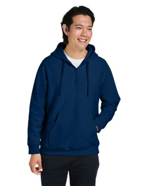 Team 365 Unisex Zone HydroSport Heavyweight Quarter-Zip Hooded Sweatshirt - Image 2