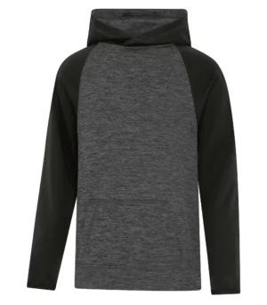 Atc™ Dynamic Heather Fleece Two Tone Hooded Youth Sweatshirt - Image 2
