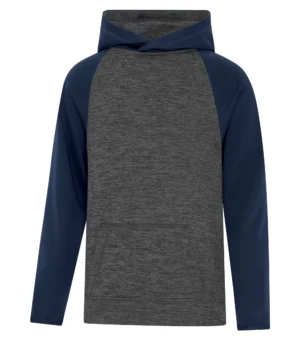 Atc™ Dynamic Heather Fleece Two Tone Hooded Youth Sweatshirt - Image 8